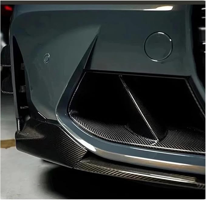For BMW G80 M3 G82 G83 M4 2021-2023 Front Splitter Bumper Lip Spoiler Diffuser Body Kit MP Style(Carbon Fiber Look)