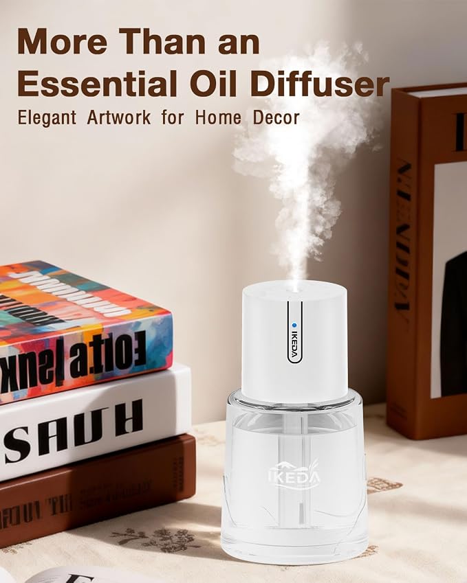 Smart Car Aroma Diffuser | 100ml Essential Oil Diffuser with Lavender Scent | 3-Mode Car Diffuser |Strong Scent Car Freshener | Car Air Fresheners for Men Women (White)