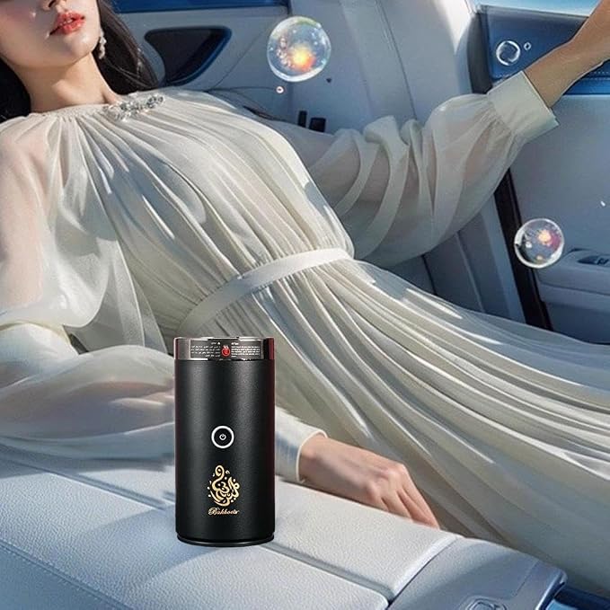 Car Incense Burner Electric Bakhoor Burner, Portable Aluminum Alloy USB Rechargeable Diffuser for Car Home Decor