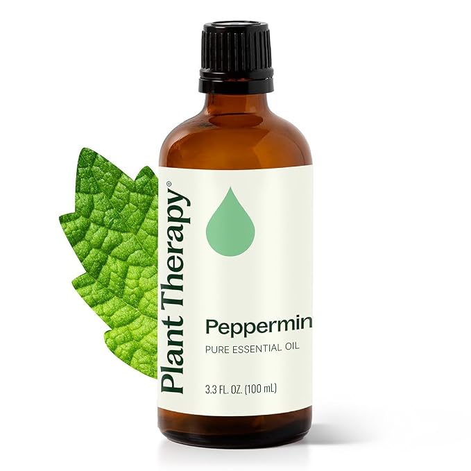 Plant Therapy Peppermint Essential Oil 100 mL (3.3 oz) 100% Pure, Undiluted, Natural Aromatherapy for Diffuser & Topical Use, Digestion, Respiratory, & Massage, Peppermint Oil for Skin & Hair