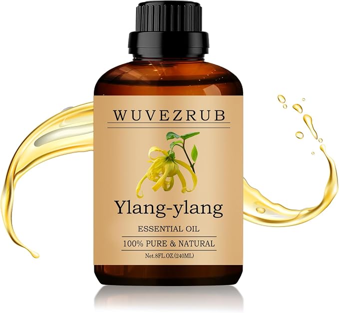 Ylang-Ylang Essential Oil 240ML - 100% Pure and Natural Oils for Aromatherapy Diffuser - 8 Fl Oz/Ylang-Ylang