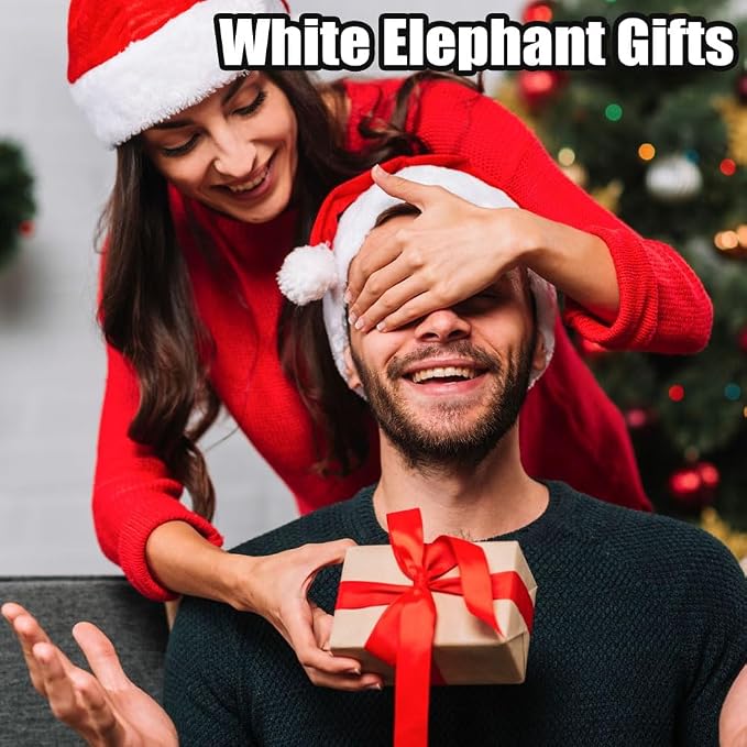 LcFun Christmas Stocking Stuffers for Men Adults, Christmas Birthday Gifts for Men, White Elephant Gifts Electric Lighter, Windproof Plasma Rechargeable Lighter for Candles, Camping (Christmas Black)