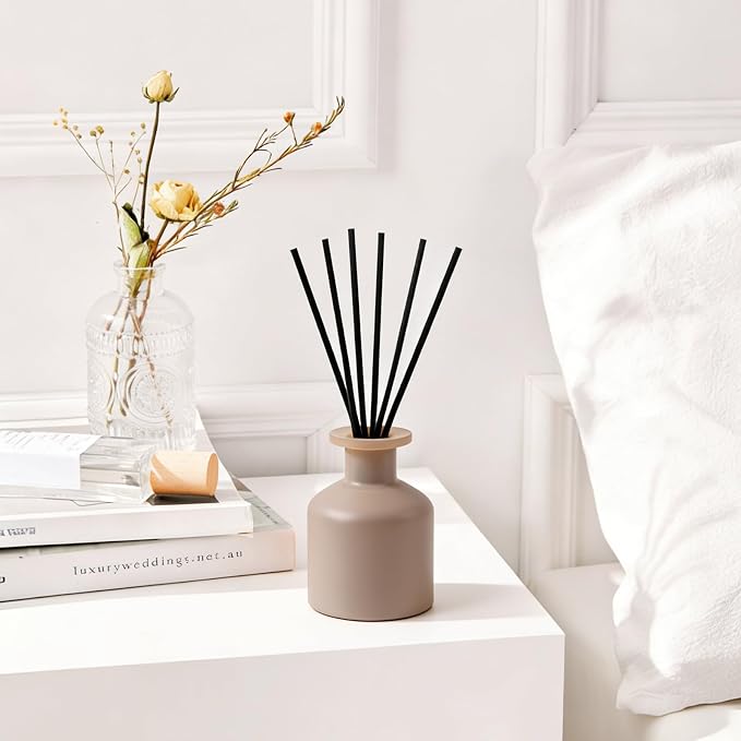 Reed Diffuser Set with Serene Escape Scent,100ml(3.38 oz) Oil Diffuser with 6 Reed Sticks,Long-Lasting Fragrance for Home,Bathroom,Office, for Home Decor Enthusiasts