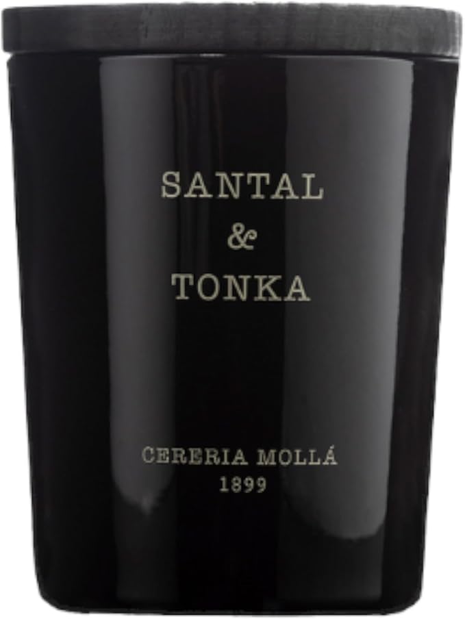 Cereria Molla Scented Candle Travel Size 2.4 oz - Luxury Home Fragrances - Handmade EU (Santal & Tonka)