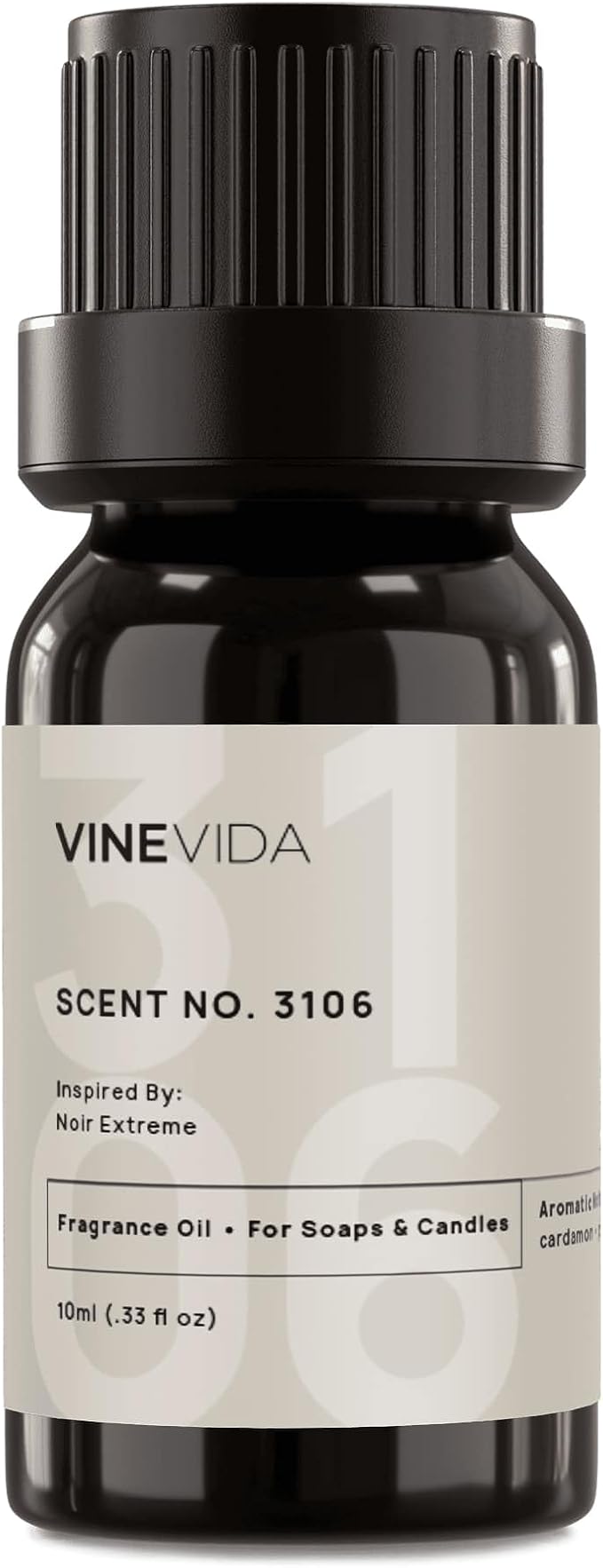 VINEVIDA Scent NO. 3106 Fragrance Oil - 10mL - Inspired by: Noir Extreme Fragrance Oil for Candle Making - Made in USA Candle Scents Scents for Soap Making
