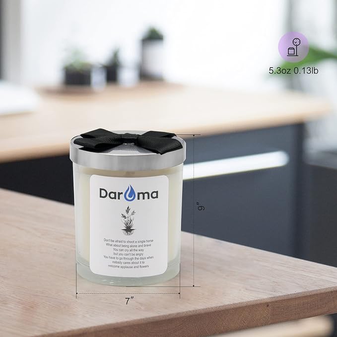 Scented Jar Candle, Daroma Aromatherapy Candle with 100% Natural Soy Wax and Essential Oil, Long Burning Candle, Relaxing for Bath, Yoga, Work, Holiday Gifts for Birthday, Christmas, Wild Bluebell