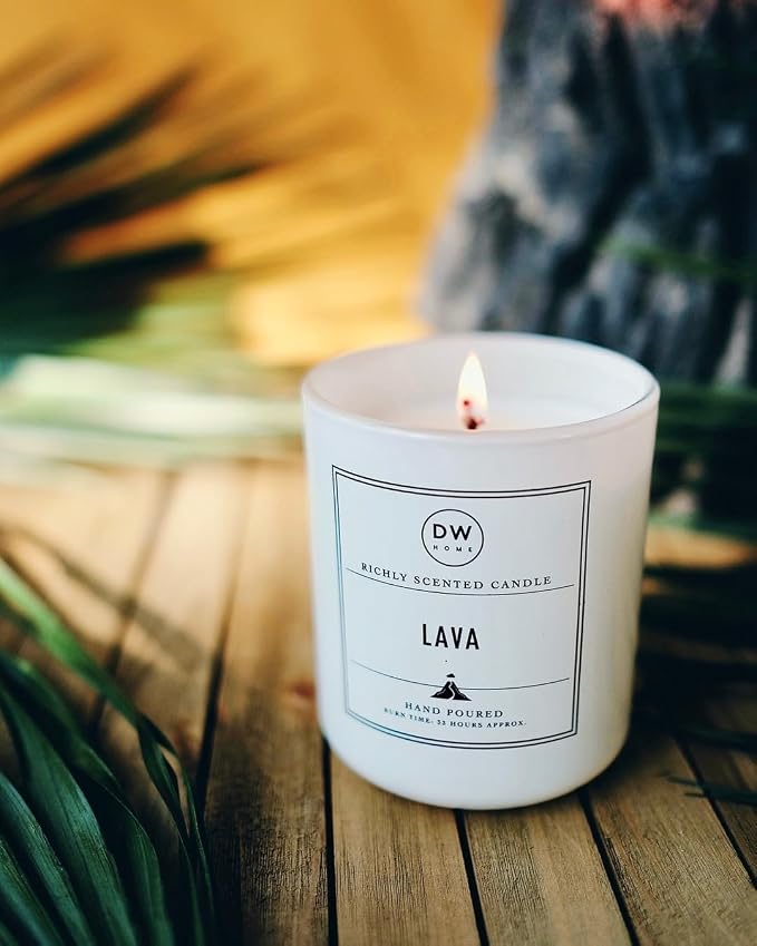 DW Home Lava Scented Candle for Home, 15 oz, Large Double Wick Candle Jar, Up to 56H Burn Time, Luxury Scented Candle for Relaxation, Gifting, Home Décor