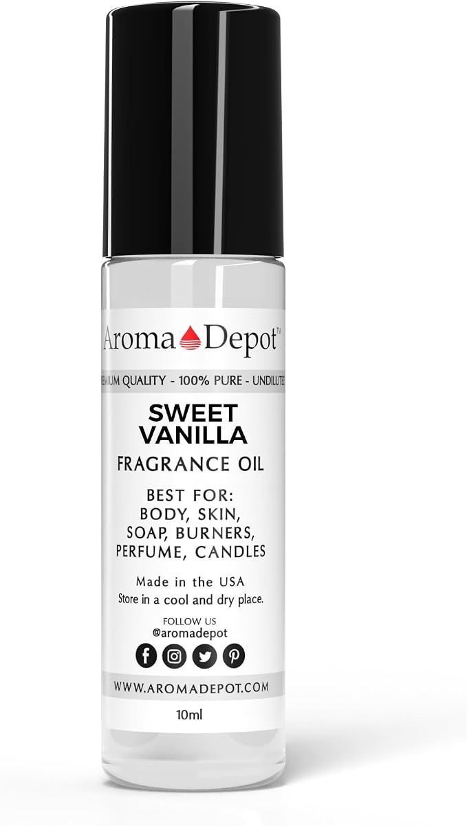 Aroma Depot 10ml. Sweet Vanilla Unisex Perfume/Body Oil Our Interpretation, Premium Quality Uncut Fragrance Oil