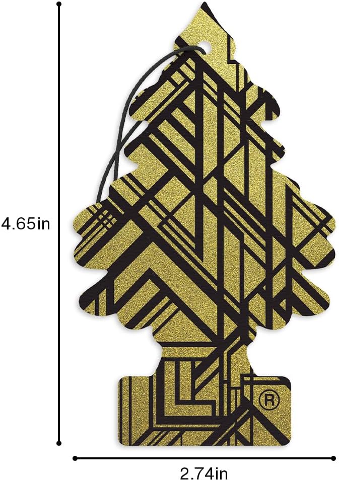 LITTLE TREES Car Air Freshener | Hanging Tree Provides Long Lasting Scent for Auto and Home | 24 Air Fresheners |Gold