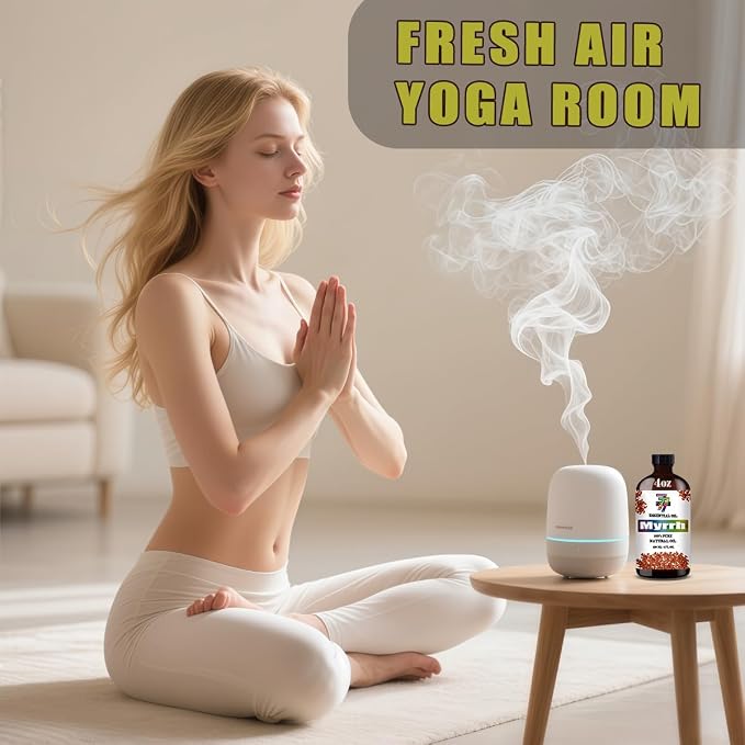 Myrrh Essential Oil, Myrrh Oils, for Diffuser, Meditation, DIY Candles, Soap, Humidifier, Yoga, Gift, Essential Oil, GV77ZF Myrrh Fragrance Oil - 4 fl oz (120 ml)