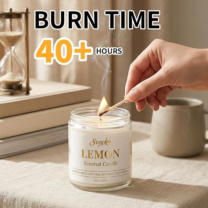 Sandalwood Scented Candle 7oz Soy Wax Jar Candle Long Burning Aromatherapy Candle for Home Bedroom Gift for Women Men Housewarming New Home Gift