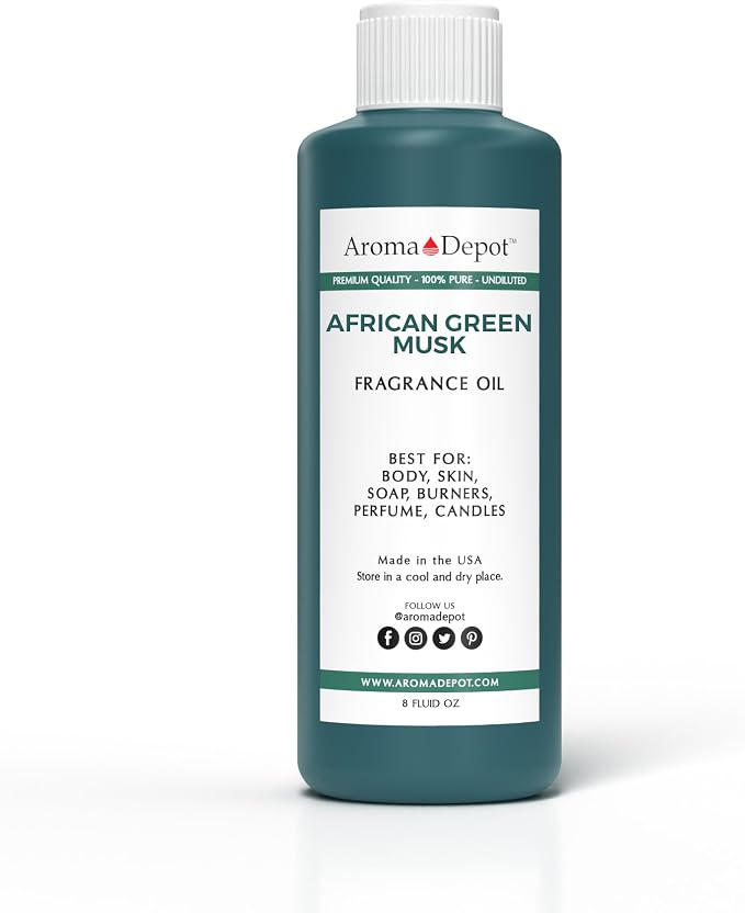 African Green Musk 8 oz. / 240ml Perfume/Skin Oil Our Interpretation, Premium Quality I Uncut I Fragrance Oil I Scented Oil I Add Aroma to Your DIY Projects I Skin Safe