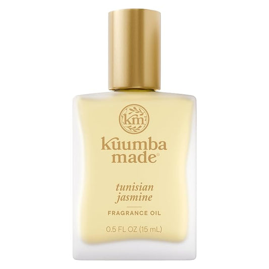 Kuumba Made Tunisian Jasmine Fragrance Oil, Long-Lasting Scented Oil Perfume Roller, Vegan, Alcohol-Free, 0.5 oz