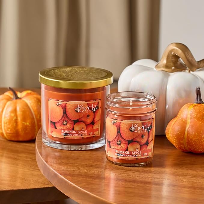 8oz Pumpkin Spice Candle, Fall Candles Set, Candles Pumpkin Spice, Pumpkin Scented Candle, Fall Scented Candles for Home, Jar Candles, Candle Gift for Men and Women