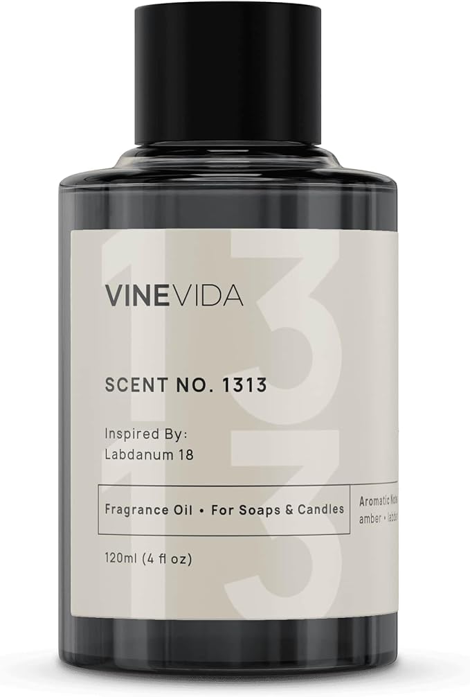 VINEVIDA Scent NO. 1313 Fragrance Oil - 120mL (4oz) - Inspired by: Labdanum 18 Fragrance Oil for Candle Making - Made in USA Candle Scents Scents for Soap Making