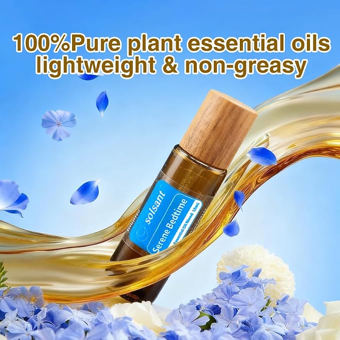 Serene Bedtime Oil - 15ml, Dropper Bottle, 100% Natural Plant Extracts for Aromatherapy & Home Relaxation