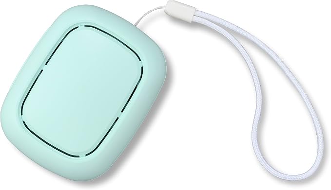 Serene House Pebble, Waterless Portable Aromatherapy Diffuser - Battery-Powered Fan Travel Diffuser, USB-Rechargeable - Quiet Operation, 8-Hour Runtime - Mint Green