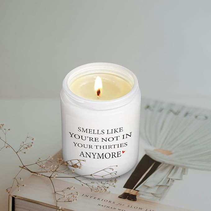 40th Birthday Gifts for Women Men, Turning 40 Year Old Birthday Gifts Ideas, 1985 Bday Decoration, Lavender Scented Bday Candle