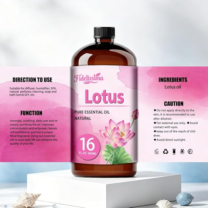 Fidelissima Natural Essential Oil Set,5 Scents Gift Kit–Blueberry,Cinnamon,Sandalwood,Cherry Blossomm,Lotus,Fragrance Oil for Diffuser,Candle Soap Making,Personal Care with Glass Dropper