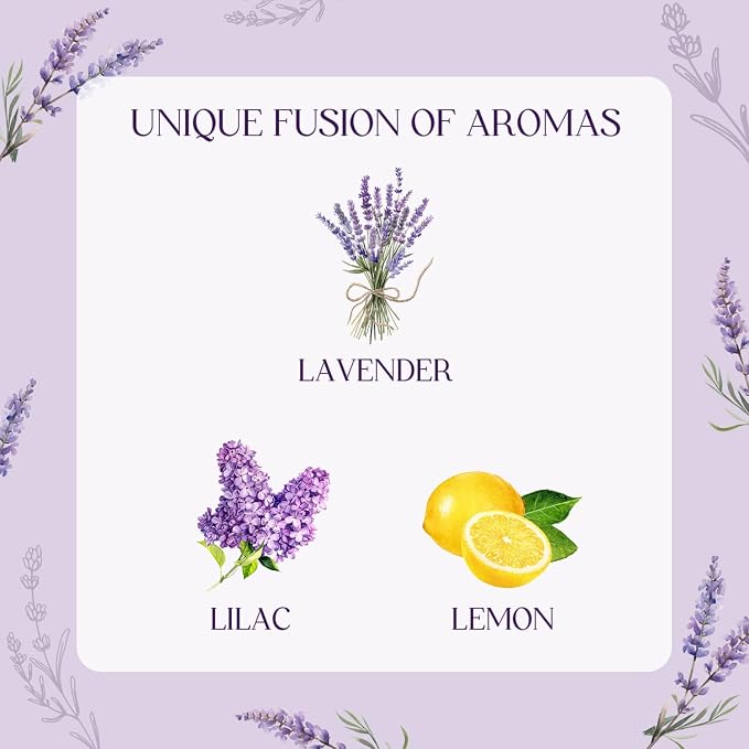 CHILLFLAME Lavender Candle, Scented Candles Gift Set for Stress Relief, 6 Candles for Women and Men, Birthday Candle Gifts for Women, Candles Gifts for Women (Purple, 14 oz)