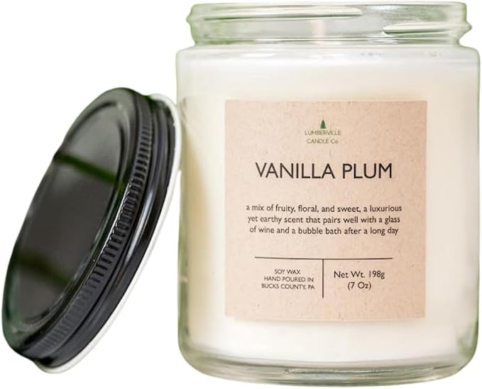 Handmade | Soy Candle (Vanilla Plum, 8 oz.)