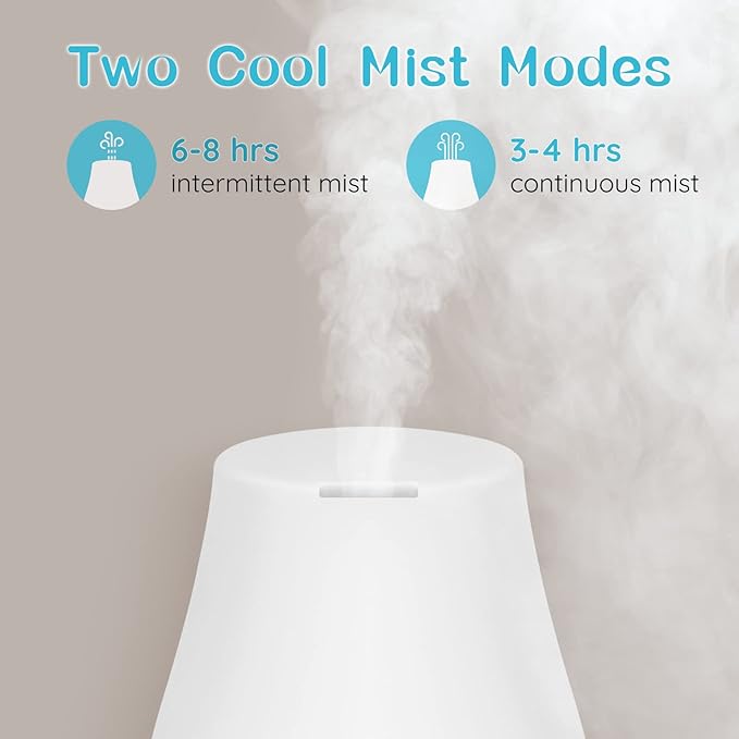 Homeweeks Diffusers, 100ml Colorful Essential Oil Diffuser with Adjustable Mist Mode, Auto Off Aroma for Bedroom/Office/Trip (100 ML 1 Pack)