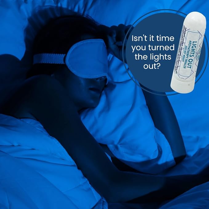 2-Pack LIGHTS OUT Aromatherapy Inhaler | Natural Sleep Support & Relaxation Aid | Essential Oil Blend for Calm & Mental Wellness | Natural Self-Care Gift | Handcrafted Sleep Inhaler Set