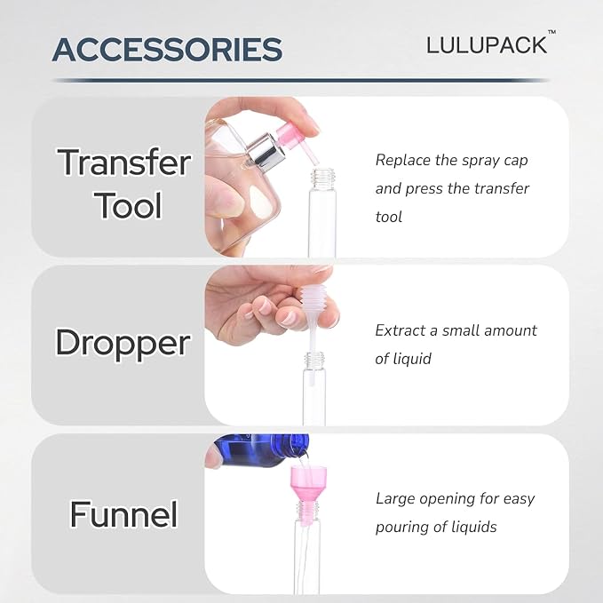 Lulupack Travel Perfume Bottle Refillable - Cologne Spray Atomizer Mini - Empty Travel Size Sprayer Small Refill Sample Container - Portable Fragrance Decant Dispenser for Women 6PCS 8ml Red