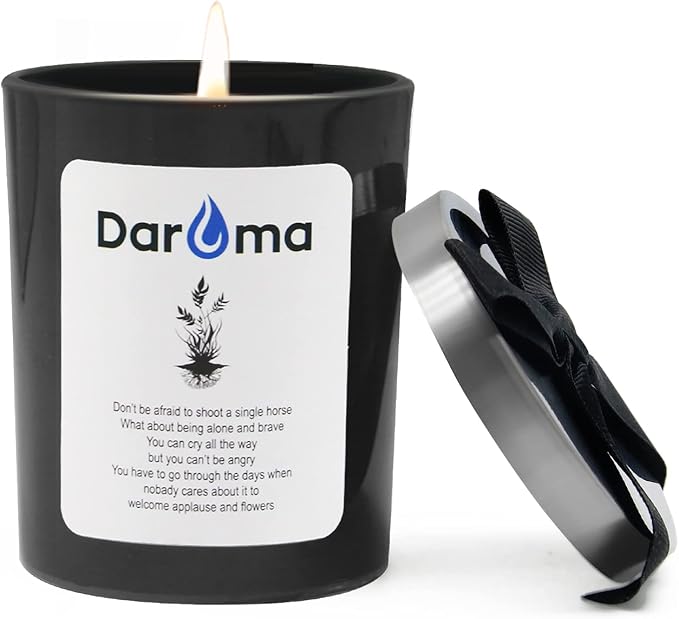 Scented Jar Candle, Daroma Aromatherapy Candle with 100% Natural Soy Wax and Essential Oil, Long Burning Candle, Relaxing for Bath, Yoga, Work, Holiday Gifts for Birthday, Christmas, Encounter Ocean