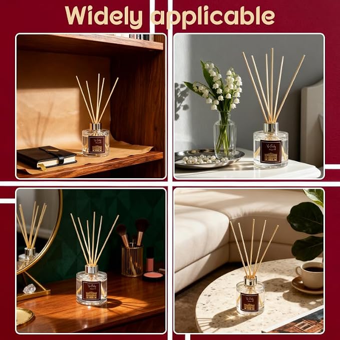 Rouge 540 Reed Diffuser 100ml – A Luxurious Amber Floral Home Fragrance, Aromatherapy, Long-Lasting Scent, and an Elegant Room Decor Gift.