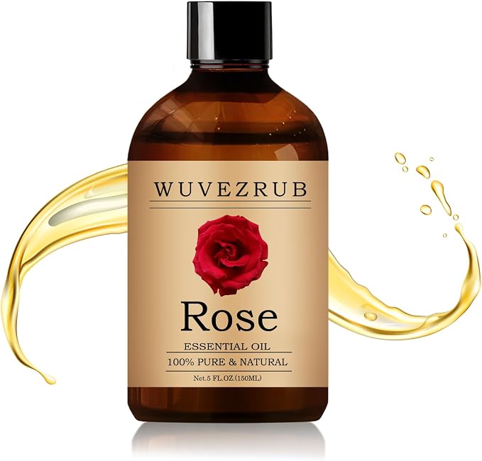 Rose Essential Oil– Huge 5 Fl Oz, 100% Pure and Natural Essential Oils for Diffuser, Aromatherapy, Soap and Candle Making, Premium Grade Rose Oil-150ML