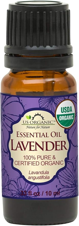 US Organic 100% Pure Lavender Essential Oil, Directly sourced from Bulgaria, USDA Certified Organic, Undiluted, for Diffuser, Humidifier, Massage, Skin, Hair Care, Non GMO, 10 ml
