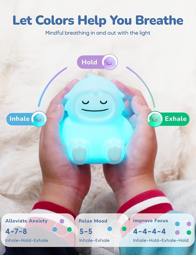 Breathing Pal Mini 'Yoyo' - Mindfulness Breathing Light, Guided Visual Meditation Breathing Light, Anxiety Relief Items for Calm Down Corner/Meditation/Sleep Aid for Adult/Kid