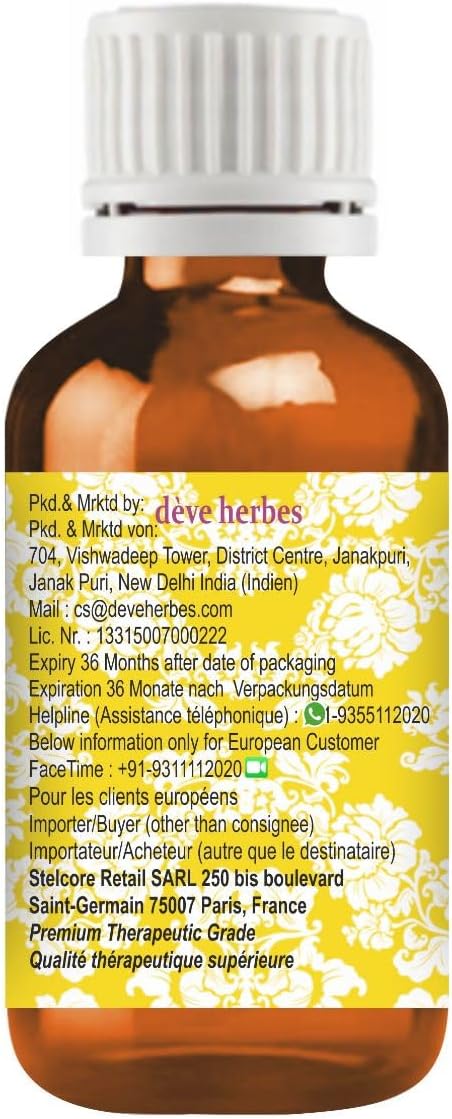 Deve Herbes Pistachio Oil (Pistacia vera) | Cold Pressed | Pure | Natural | Undiluted | For Diluting Essential oils | For Skin & Massage | Non-Sticky| Lightweight| Men & Women | 10ml (0.33 oz)
