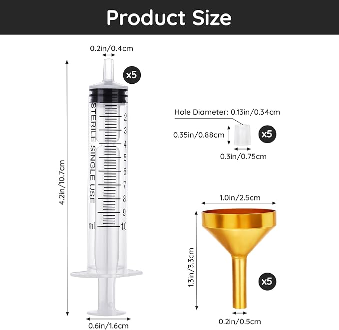 Segbeauty 10pcs Perfume Refill Tool Kit for Travel, 10ml 0.34oz Plastic Perfume Extractor Refill Tool for Cologne, 5pcs Large Funnel Perfume Dispenser Transfer Tool Set for Refillable Cologne Atomizer