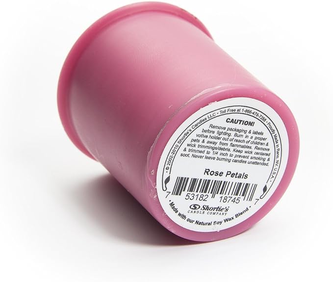 Rose Petals Soy Votive Candles - Scented with Natural Fragrance Oils - 6 Pink Natural Votive Candle Refills - Flower & Floral Collection