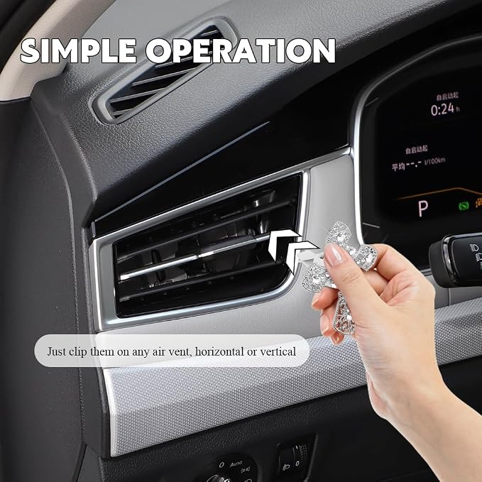 Bling Car Air Vent Clip, Cross for Car, Rhinestone Vehicle Air Conditioner Outlet Diffuser Vent Clip, Bling Automotive Dashboard Cross Decoration for Women and Man