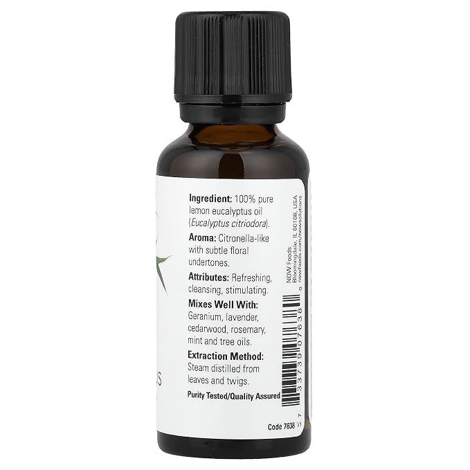 Essential Oils, Lemon Eucalyptus, 1 fl oz (30 ml), Now Foods