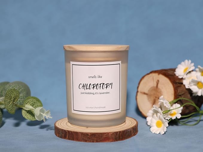 True Crime Gifts for Women, Serial Killer Gifts for Women, Crime Junkie Merch, Stress Relief - Smells Like Chloroform Scented Candle, Natural Soy Wax & Natural Essential Oils