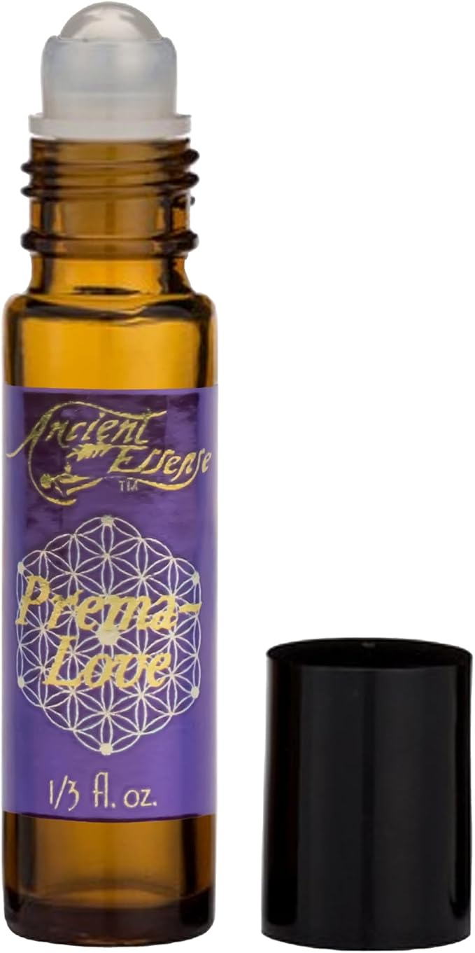 Ancient Essence Prema Love Roll On Essential Oil Embrace Love & Devotion Rejuvenates Skin Aromatherapy Calming & Relaxing Therapeutic Grade (1/3 FL OZ)