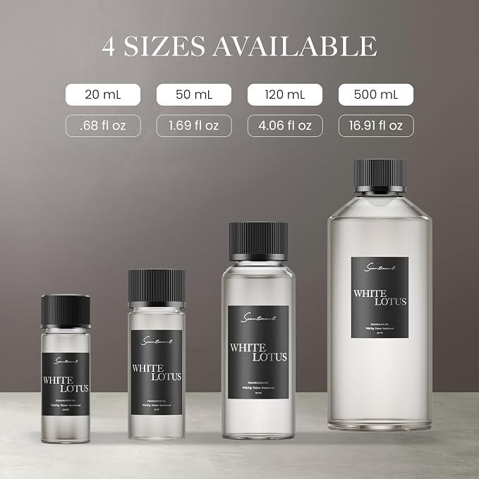 Scentiment White Lotus Diffuser Oil - Premium Hotel Scent with Notes of of Wild Fig, Vetiver, Almond & Sandalwood Home Scent, Hotel Fragrance Oil Diffuser Refill - 1.69 fl oz (50 mL)