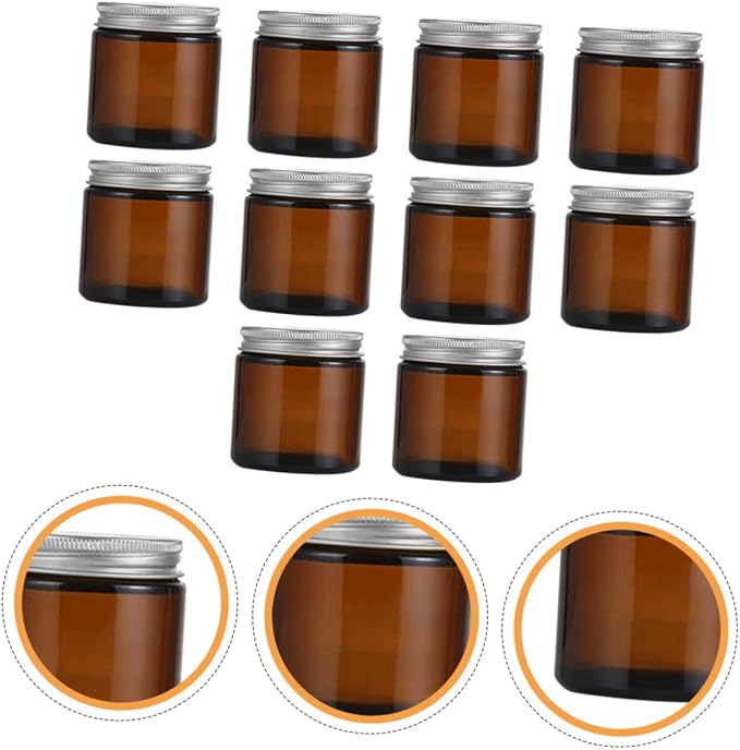 OSALADI 10Pcs Candle Making Cups with Aluminum Lids Holders for DIY Aromatherapy and Wax Projects Portable and Durable Empty Candle Containers