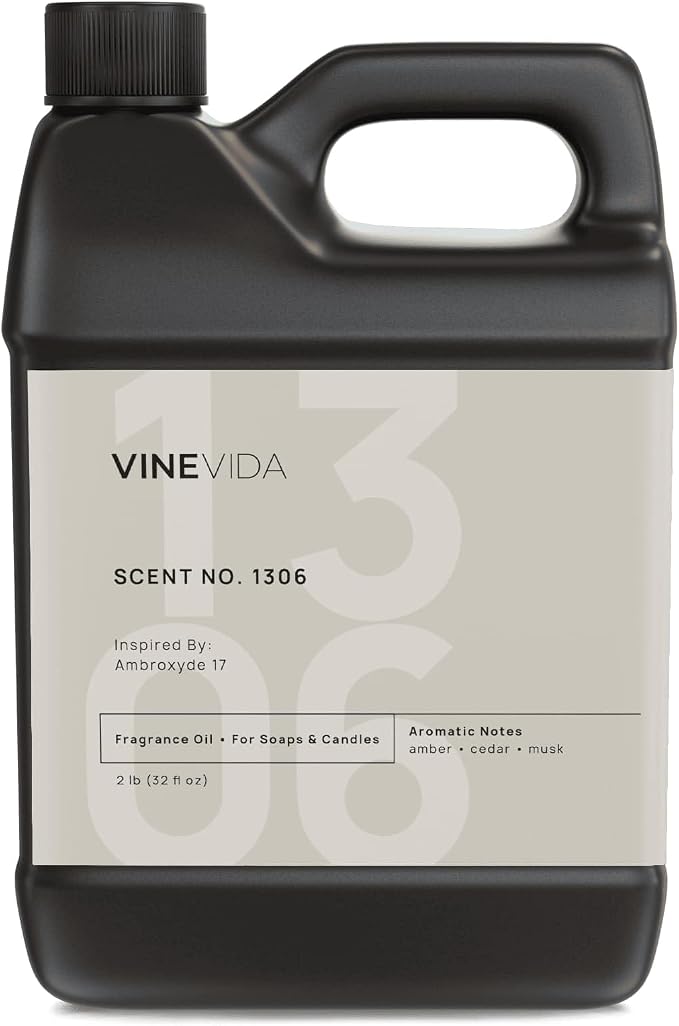 VINEVIDA Scent NO. 1306 Fragrance Oil - 32oz (2lbs) - Inspired by: Ambroxyde 17 Fragrance Oil for Candle Making - Made in USA Candle Scents Scents for Soap Making