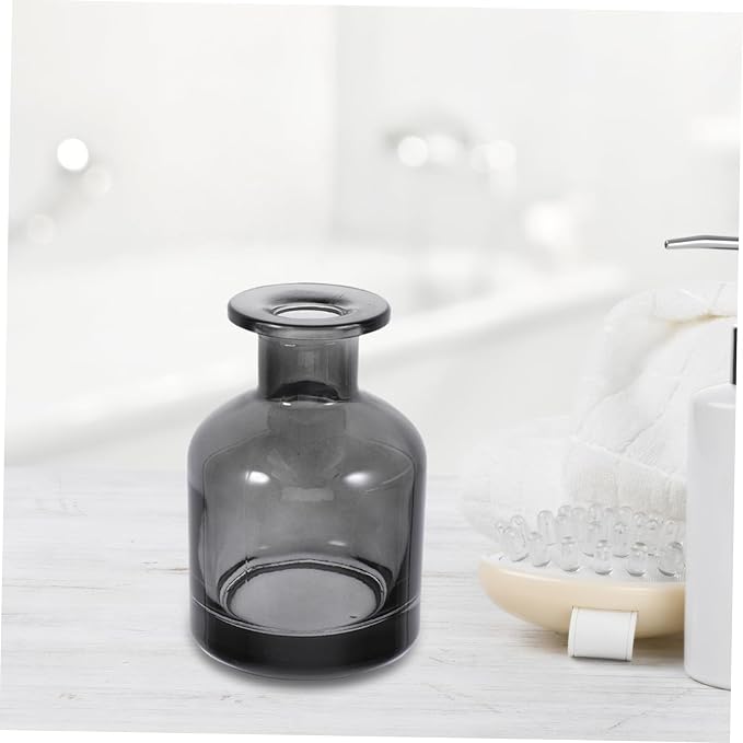 COLLBATH 2pcs Glass Reed Diffuser Bottles for Scent Diffuser Only Refillable Essential Oil Holders Home Office Decorative Fragrance Containers