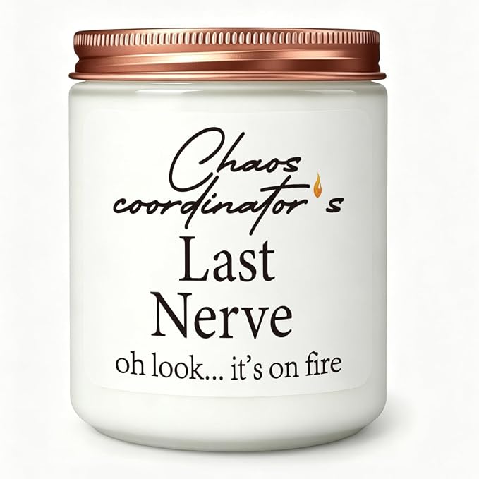 Funny Chaos Coordinator Gift Novelty Lavender Scented Soy Candle Gift for Office Appreciation Thank You Chaos Coordinator Gifts for Women Coworker Boss Lady Manager