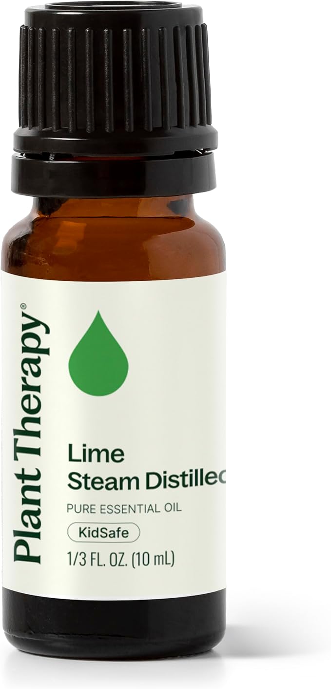 Plant Therapy Lime Steam Distilled Essential Oil 10 mL (1/3 oz) 100% Pure, Undiluted, Fresh Scent, Mood Boosting, Immune Support