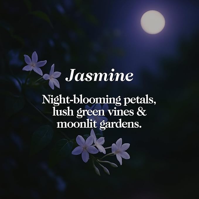 Hand Poured Non Toxic Candles - Jasmine Fall Candles with Premium Natural Wax - Aromatherapy Scented Candles with Sandalwood, Lemon & Ylang Notes - 8.5 Oz, 45 Hrs Burn Time