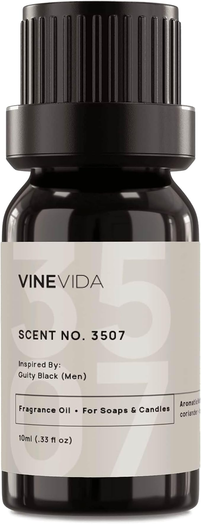 VINEVIDA Scent NO. 3507 Fragrance Oil - 10mL - Inspired by: Guilty Black (Men) Fragrance Oil for Candle Making - Made in USA Candle Scents Scents for Soap Making