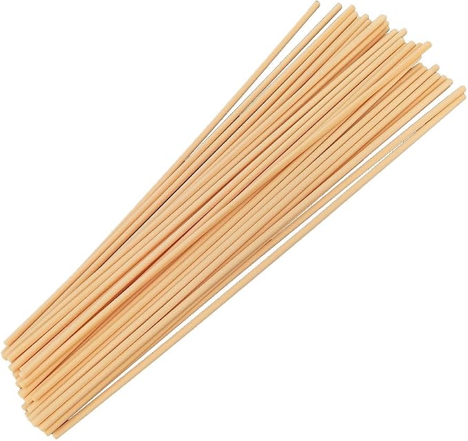 50PCS Natural Fiber Reed Diffuser Sticks 12 Inch Long 4mm Diameter Strong Absorption Refill Replacement Reeds for Diffuser Stick Essential Oil Scented Aroma Fragrance Rod for Home Office Spa
