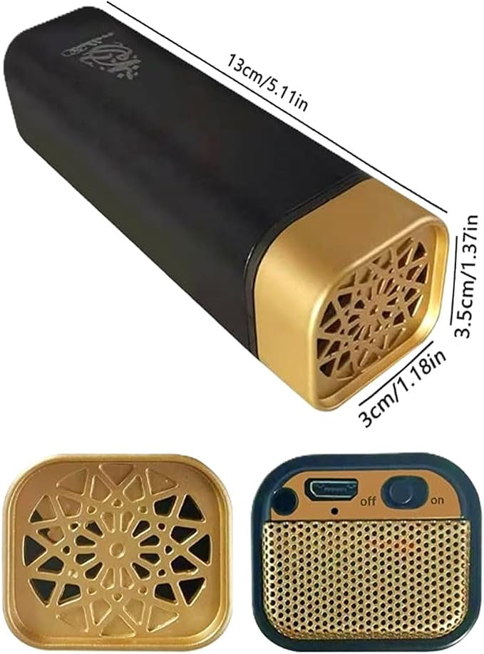 Portable Mini Incense Burner Bakhoor USB Rechargeable Aroma Diffuser Arabic Electric Incense Holder Muslim Home Decor & Car Air Freshener,Black1